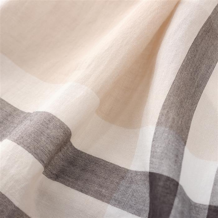 BURBERRY Delilah Check Ruched Sleeveless Long Dress Stone