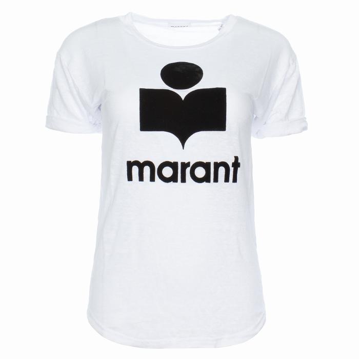 Isabel Marant Koldi Graphic Tee White Cotton T-Shirt