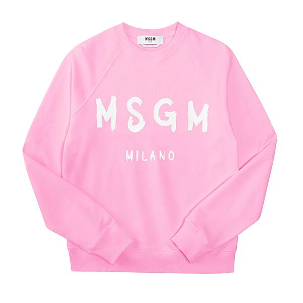 MSGM Brushed Logo Crewneck Sweatshirt for Women 2000MDM513 200000 12