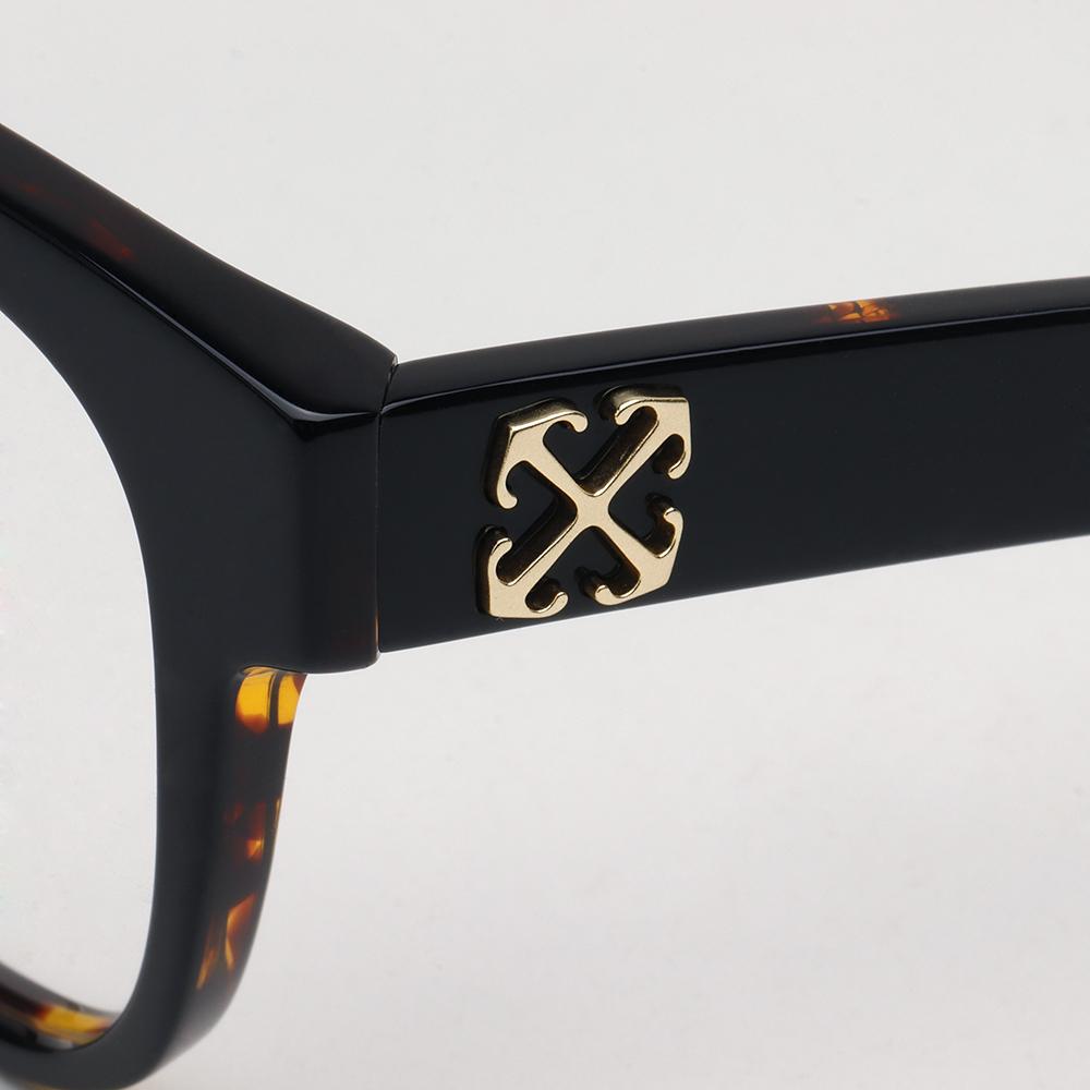 OFF WHITE Black Acetate Thick Frame Eyeglasses Unisex OERJ07O 1000