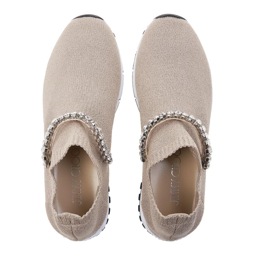 Jimmy Choo Crystal Knit Low-Top Sneakers Ballet Pink