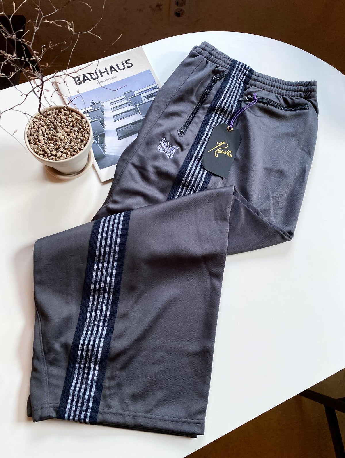 NEEDLES x B2nd HD Track Pants Poly Smooth Charcoal Unisex Joggers