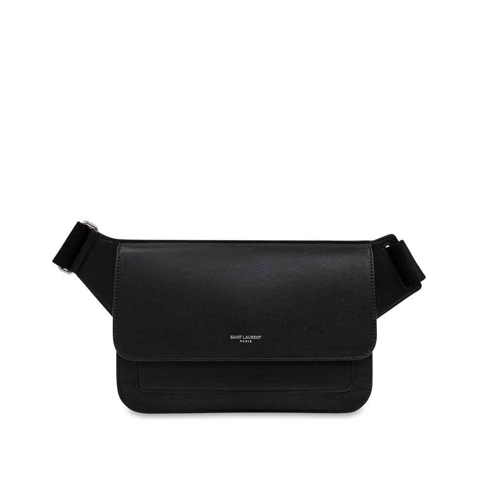 Saint Laurent Leather Belt Bag Black YSL Crossbody Bag