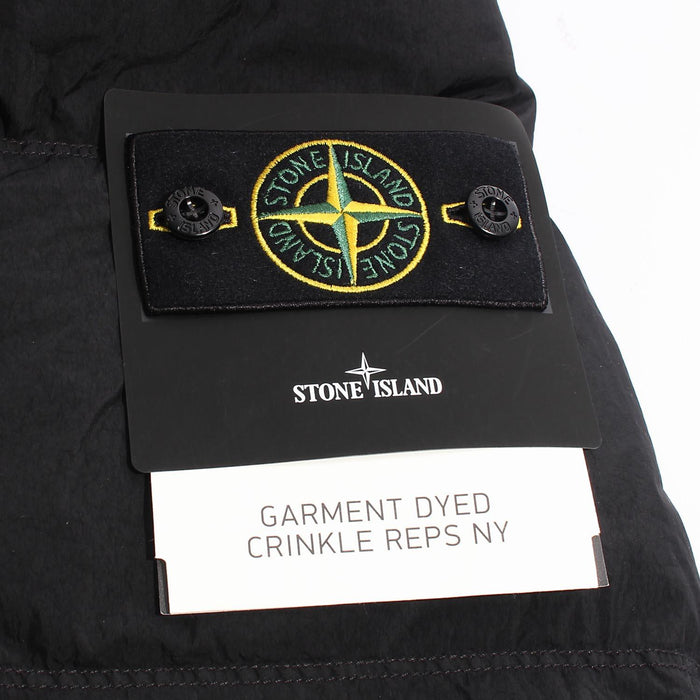 STONE ISLAND Crinkle Reps Hooded Down Puffer Jacket Black
