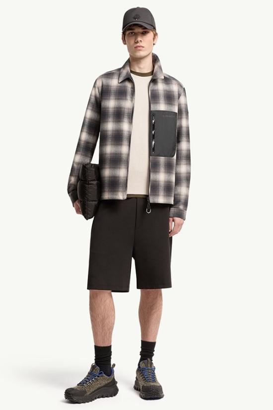 Moncler Black White Nylon Puffer Jacket for Men