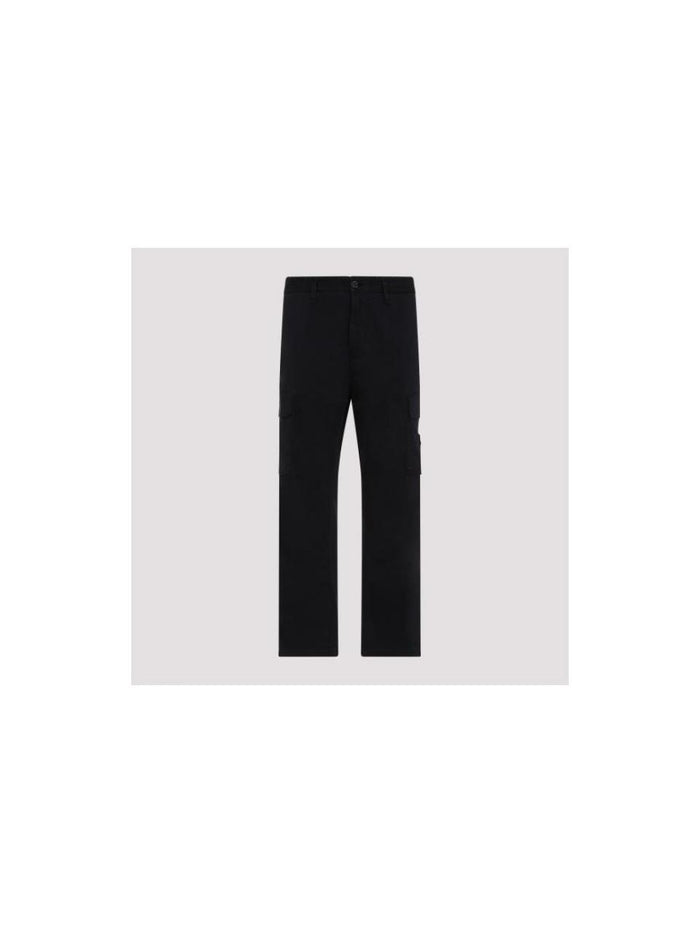 STONE ISLAND Stretch Cotton Satin Pocket Classic Pants Black