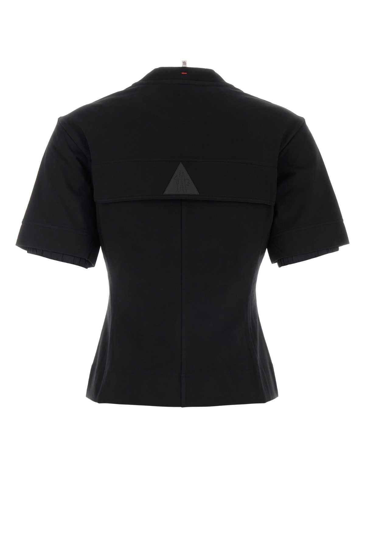 Moncler Black Cotton Short Sleeve T-Shirt
