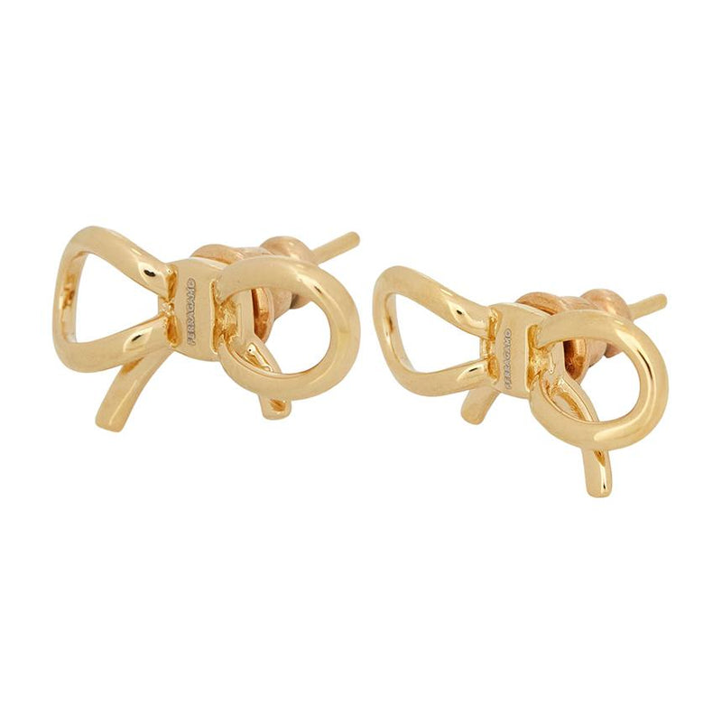 Ferragamo Bow Earrings Unisex Jewelry 760949 0791133