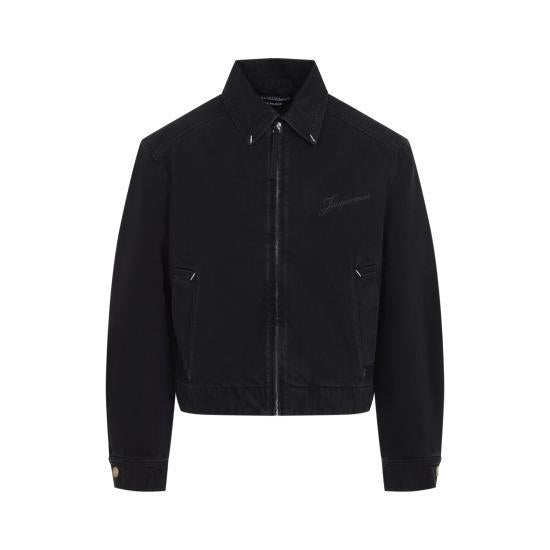 JACQUEMUS Black Denim Jacket
