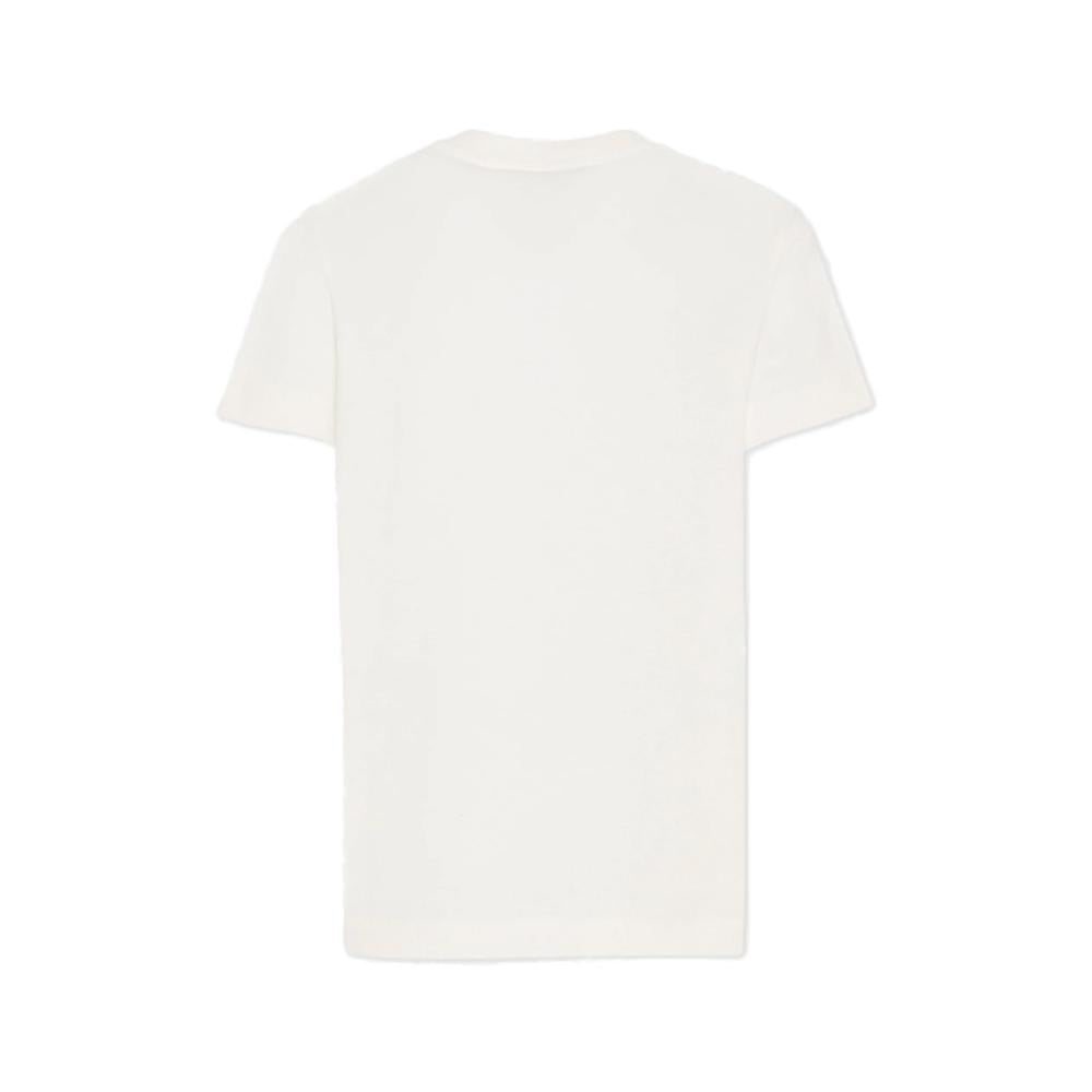 FENDI Kids Women Embossed Logo Short Sleeve T-Shirt White JUI202 7AJ F0TU9