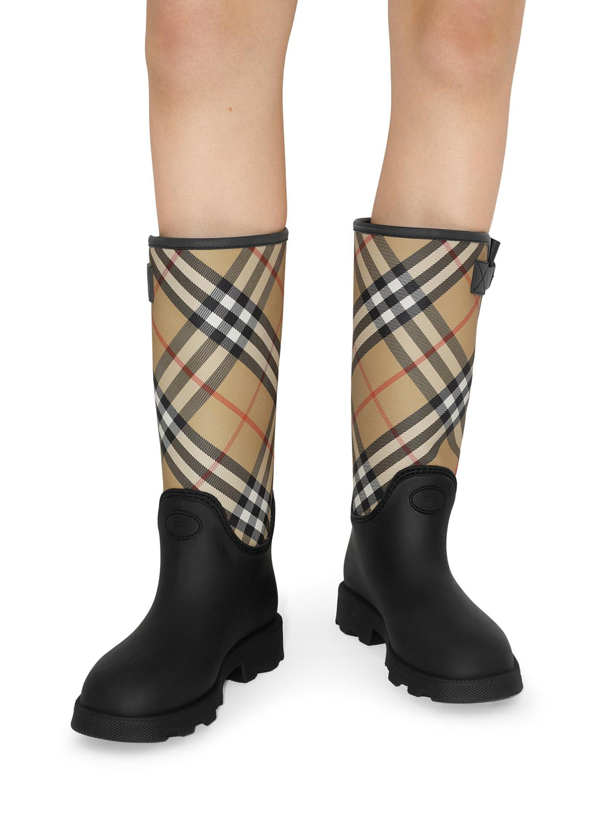 BURBERRY Black Leather Mid-Calf Boots