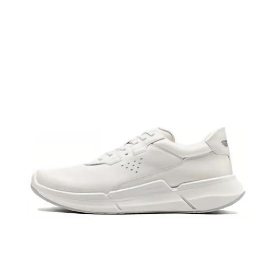 ecco White Leather Low-Top Sneakers