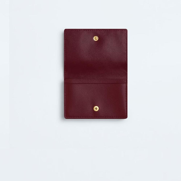 Bottega Veneta Intrecciato Leather Card Case Barolo