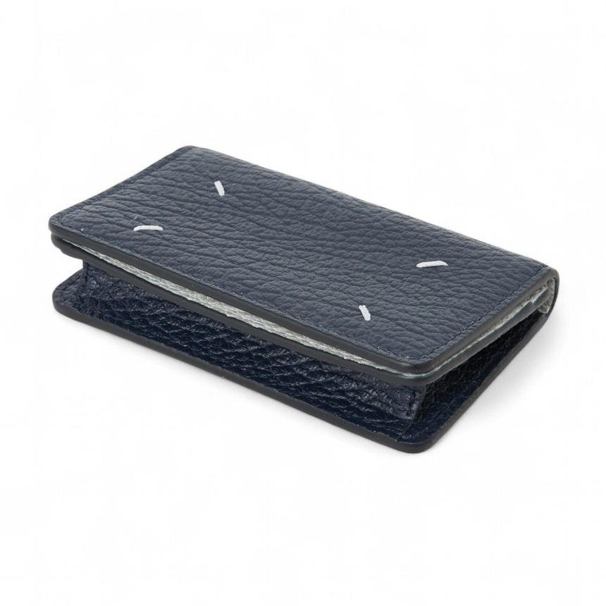Maison Margiela Four-Stitch Leather Card Holder Unisex Black