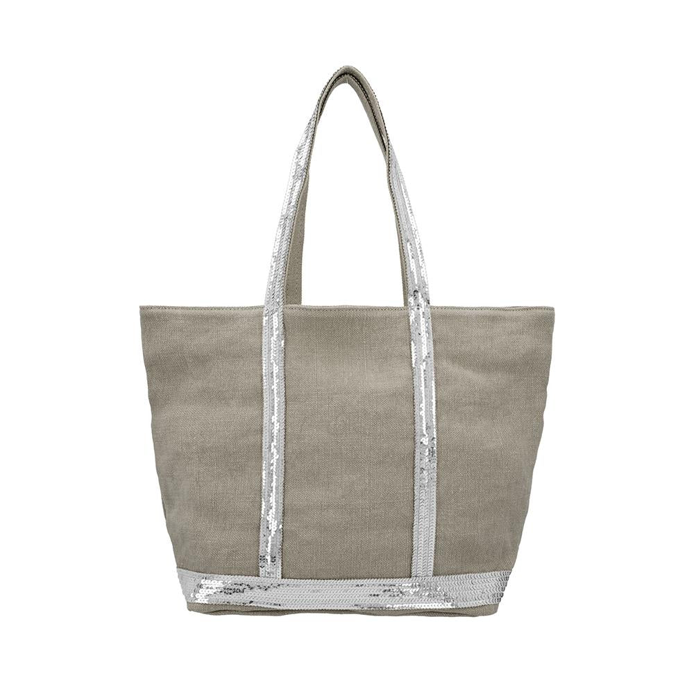 Vanessa Bruno Cabas Sequin Linen Zip Medium Women’s Tote Bag 0PVE31 V40378 992