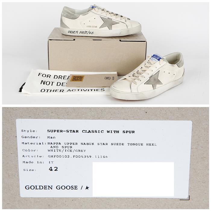 GOLDEN GOOSE Superstar Low Top Sneakers for Men White Leather F005359 11166