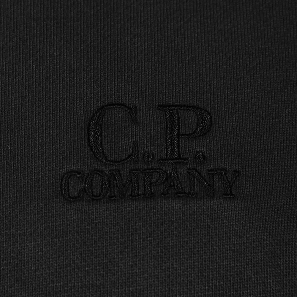 CP Company Logo Embroidered Fleece Sweatshirt Men Black