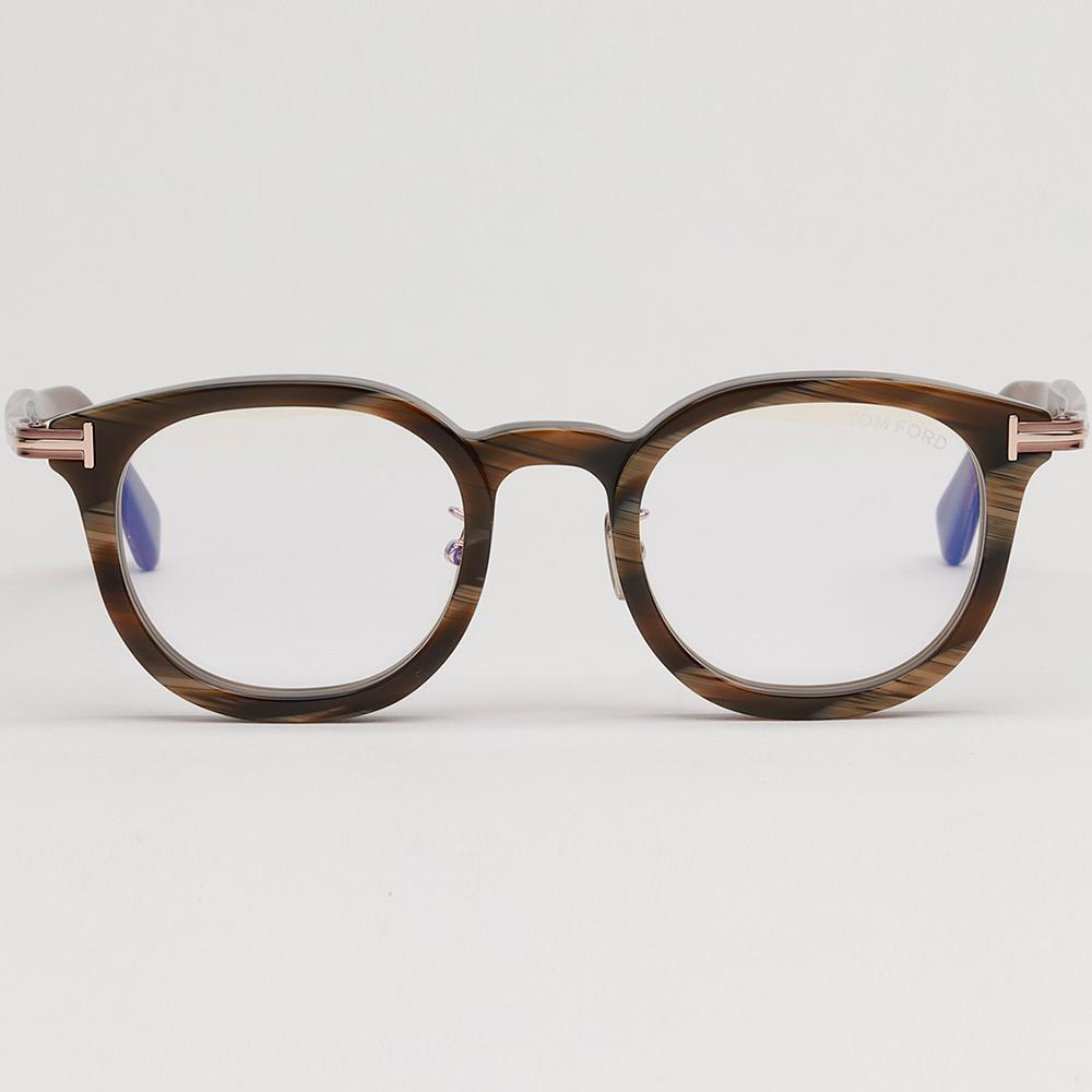 TOM FORD Brown Round Blue Light Blocking Asian Fit Eyeglasses Frame TF6009DB 062