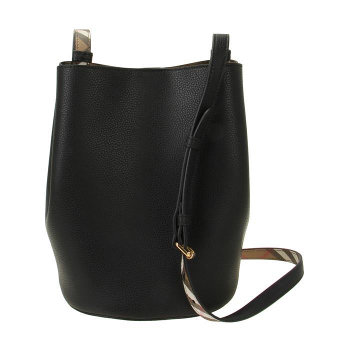 BURBERRY Double-Face Inner Check Bucket Shoulder Bag