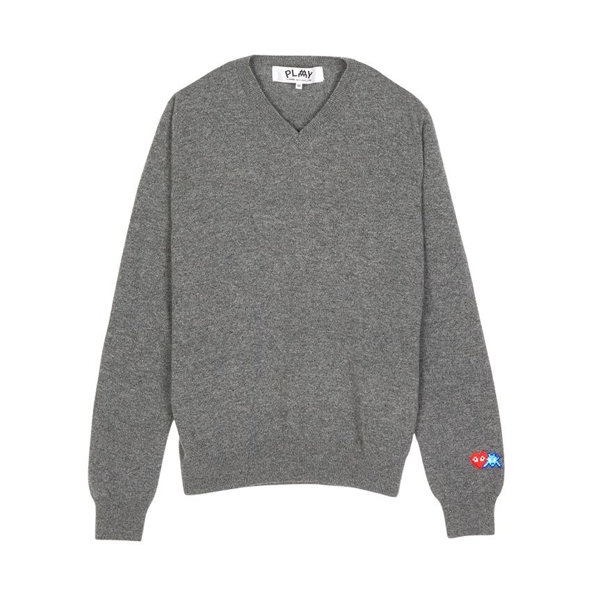 Comme des Garcons Double Wappen V-Neck Knit Sweater Unisex AZ N086 051 3