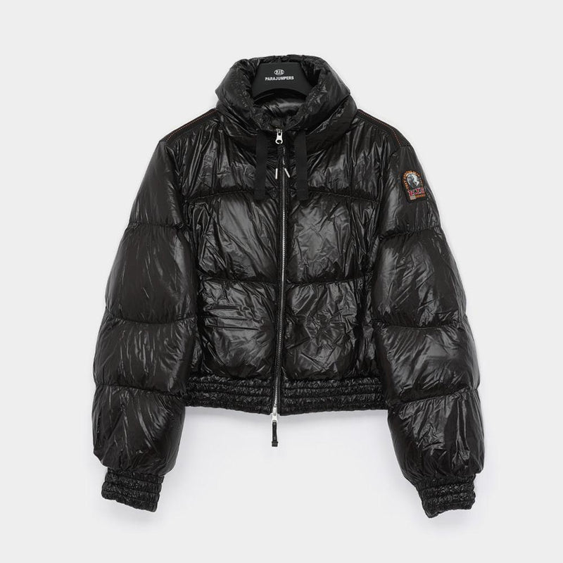 Parajumpers MERRY Patch Logo Cropped Hooded Down Jacket Women PWPULP32 0541