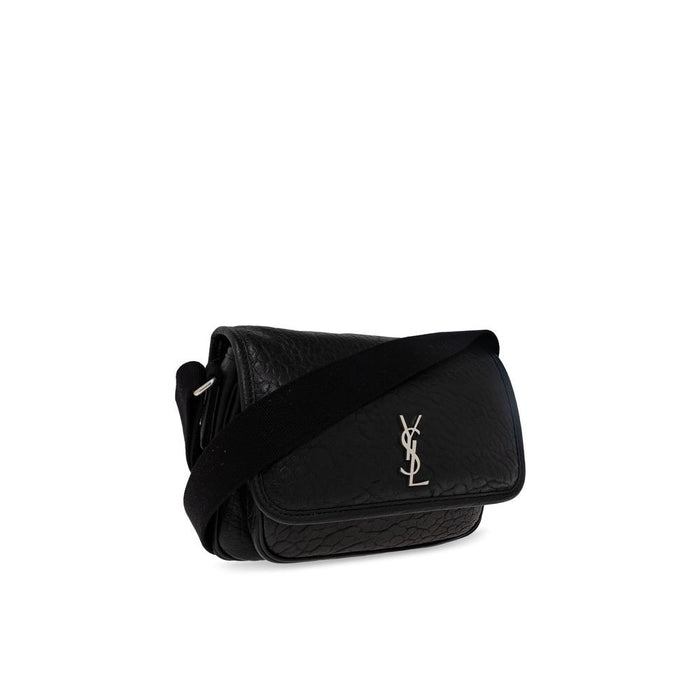 Saint Laurent Niki Small Leather Messenger Bag Black Crossbody