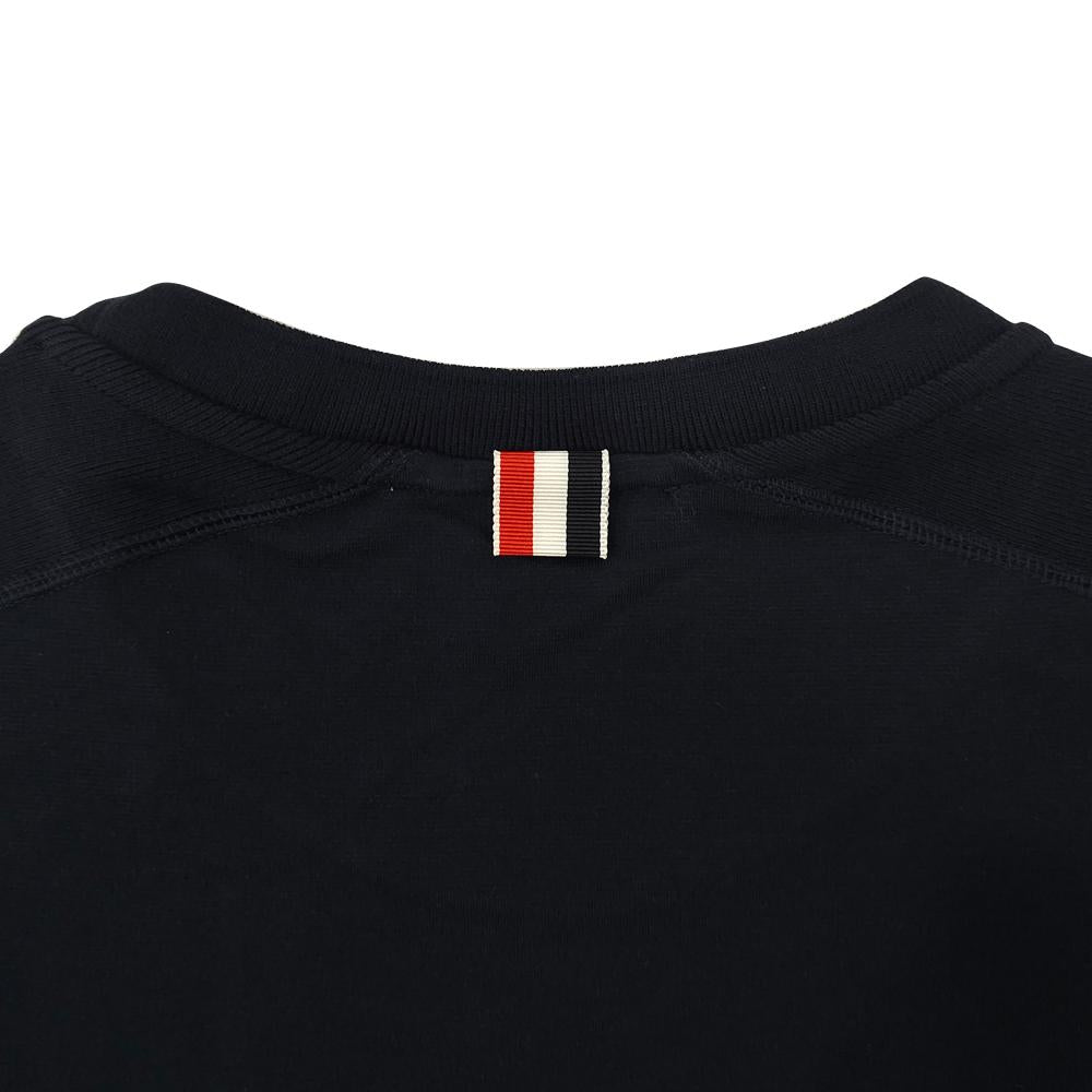 THOM BROWNE Diagonal Stripe Milano Cotton Short-Sleeve T-Shirt