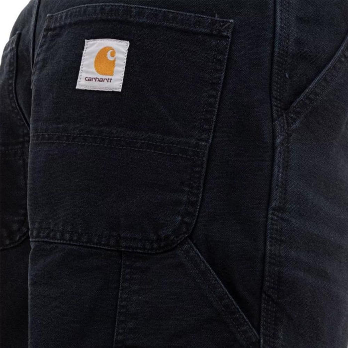 Carhartt Logo Patch Relaxed Fit Single-Knee Black Shorts I034797 894O