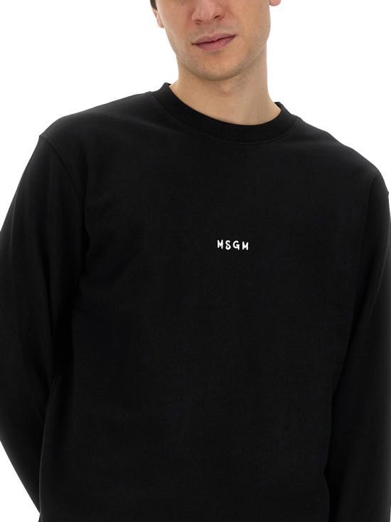 MSGM Black Long Sleeve Sweatshirt 3640 MM5512 4700099