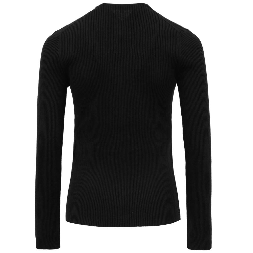 Maison Kitsune Baby Fox Fine Rib Wool Cardigan Black Women