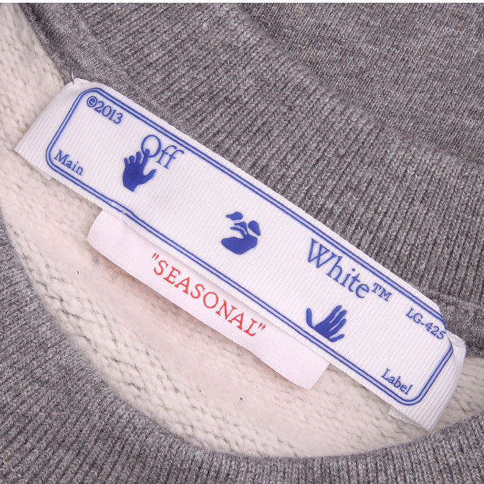 OFF WHITE Wave Graphic Crewneck Sweatshirt Men's Black