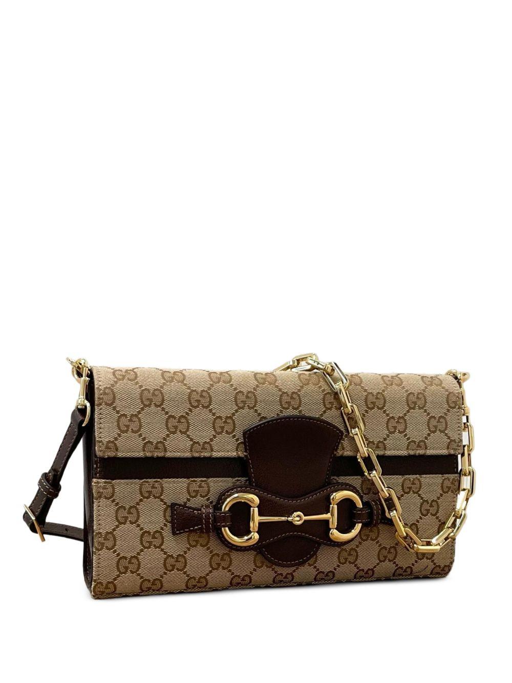 GUCCI Black Leather Shoulder Bag