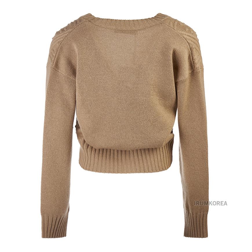 Max Mara Women’s V-Neck Cardigan Lella FW24 Beige Knit