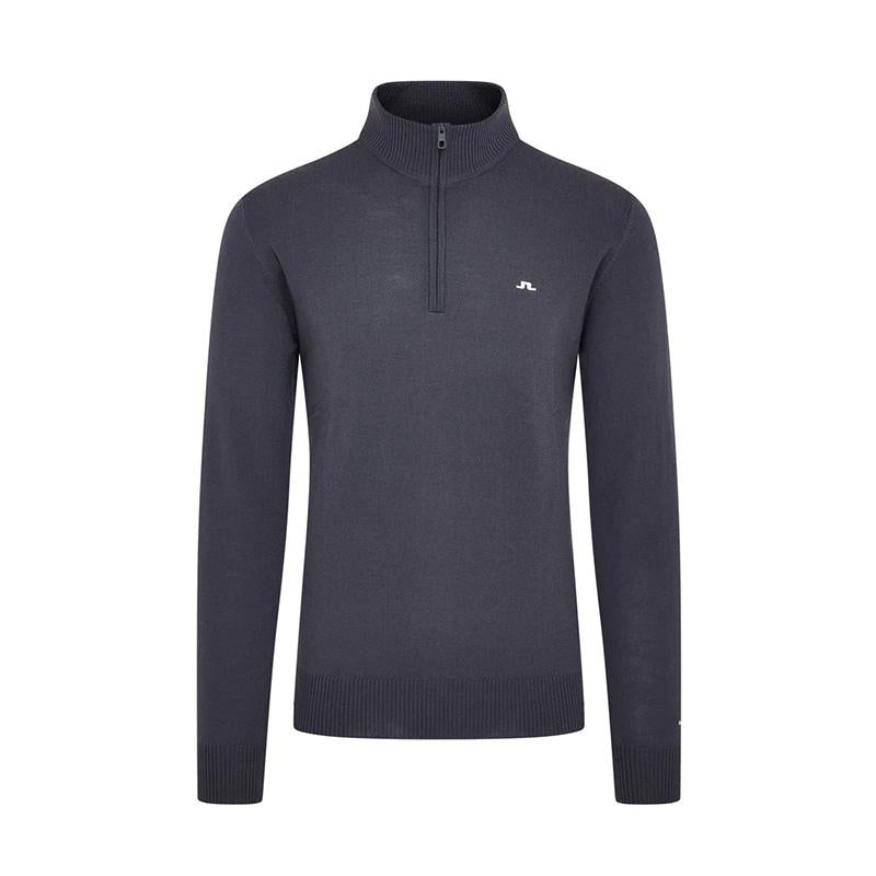 J LINDEBERG Kian Zip Turtleneck Sweater Gray Men’s Knit GMKW11148 W015