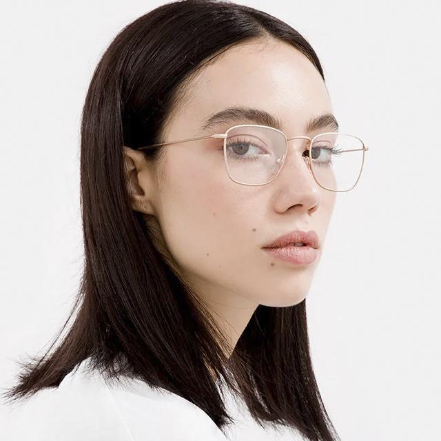Retrosuperfuture Ultralight Gold Metal Frame Eyeglasses NUMERO 50 OROBIANCO 3IH