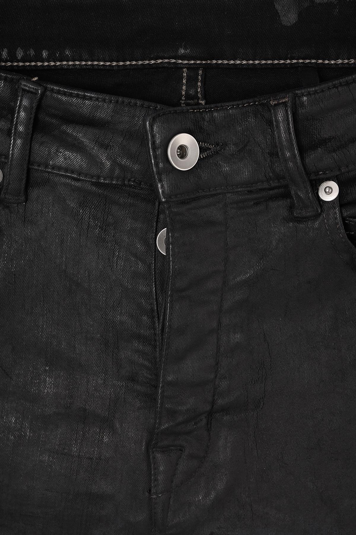Rick Owens DRKSHDW Bias Bootcut Jeans Deep Black Stretch Denim
