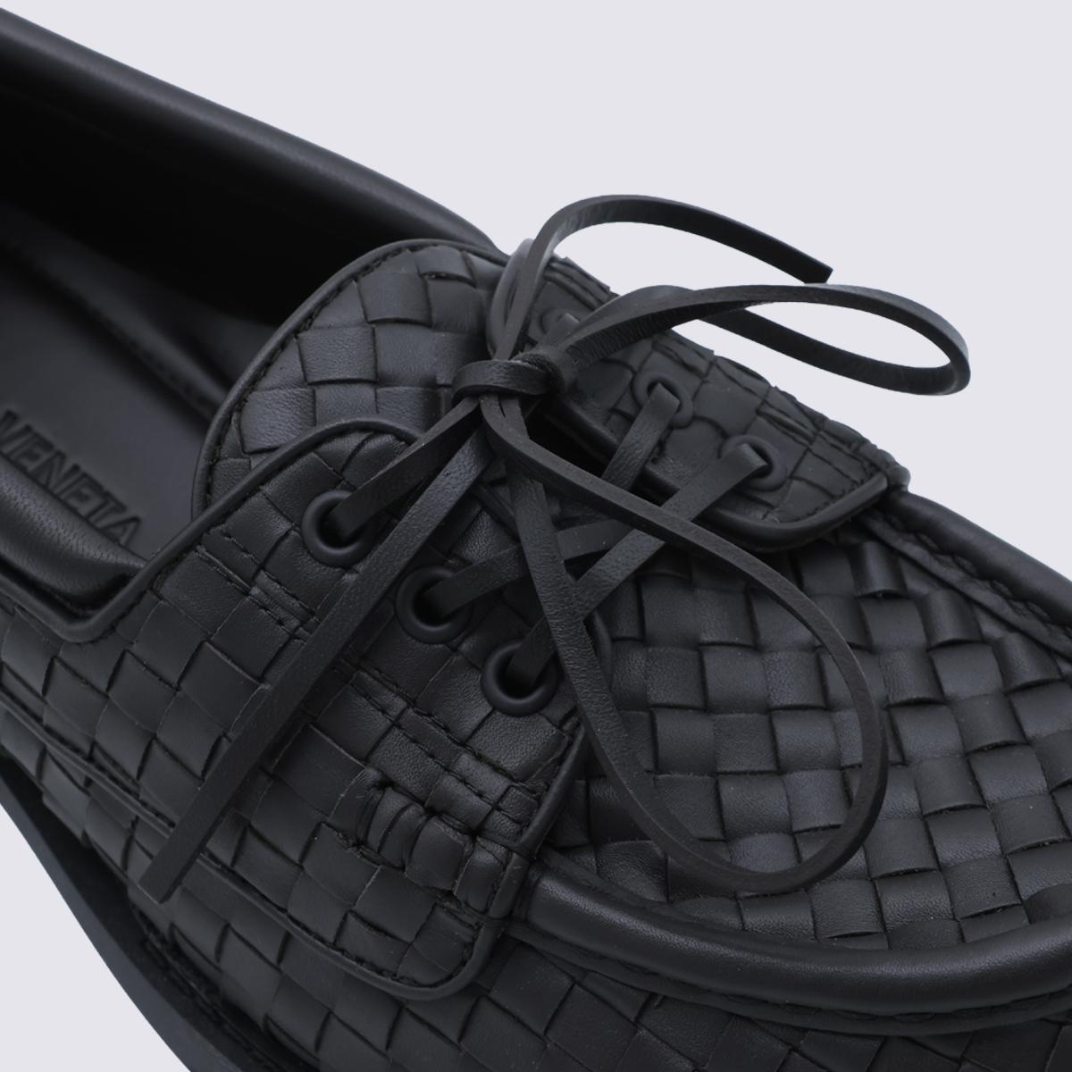 Bottega Veneta Black Leather Oxford Shoes