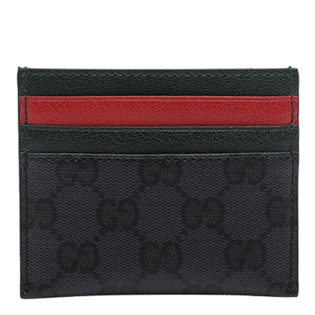 GUCCI Black Leather Card Holder Wallet for Men