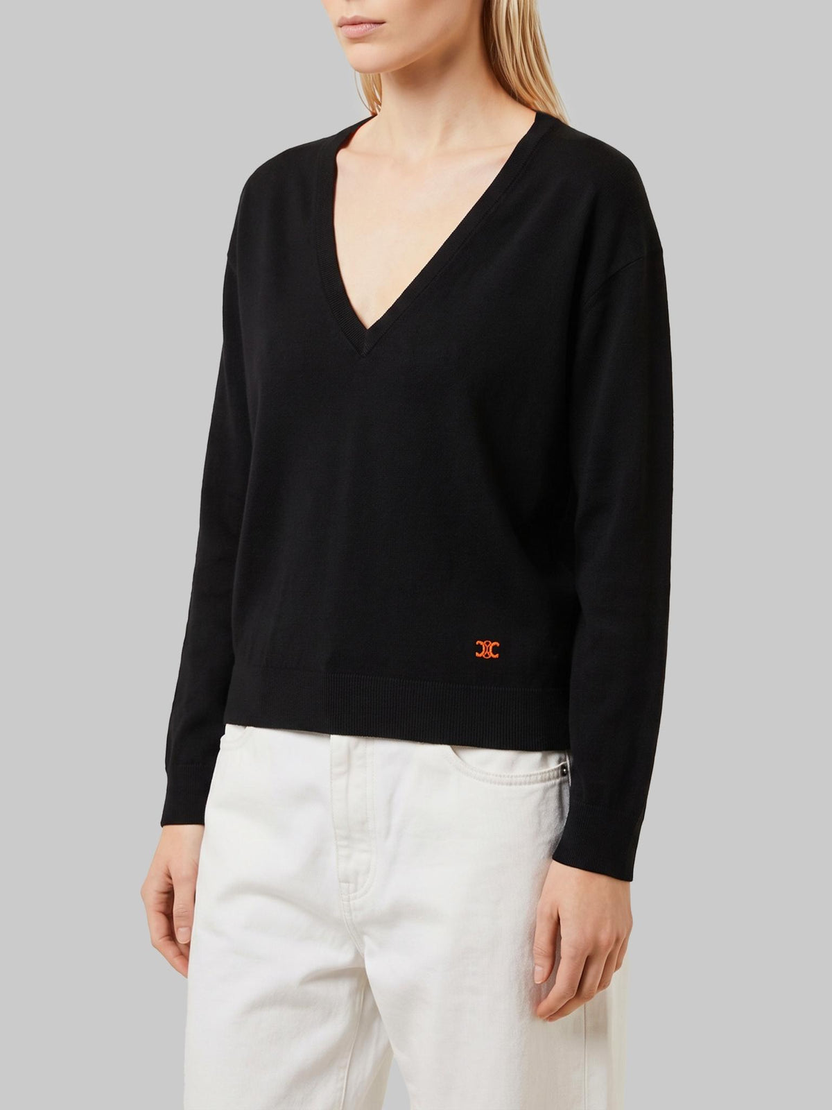 CELINE V-Neck Knit Sweater Women’s