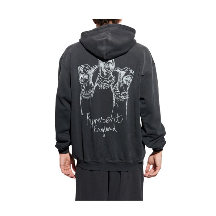 REPRESENT Logo Print Black Men's Hoodie MLM100556 03