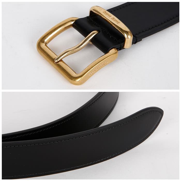 Miu Miu Logo Leather Belt 5CC536 2AIX F0002