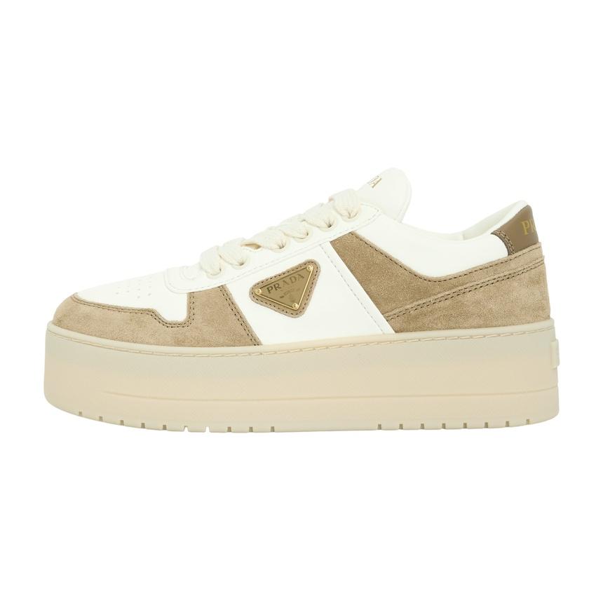 PRADA Downtown Low-Top Sneakers Women’s White Leather
