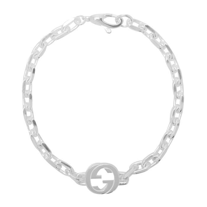 GUCCI Interlocking G Silver Bracelet