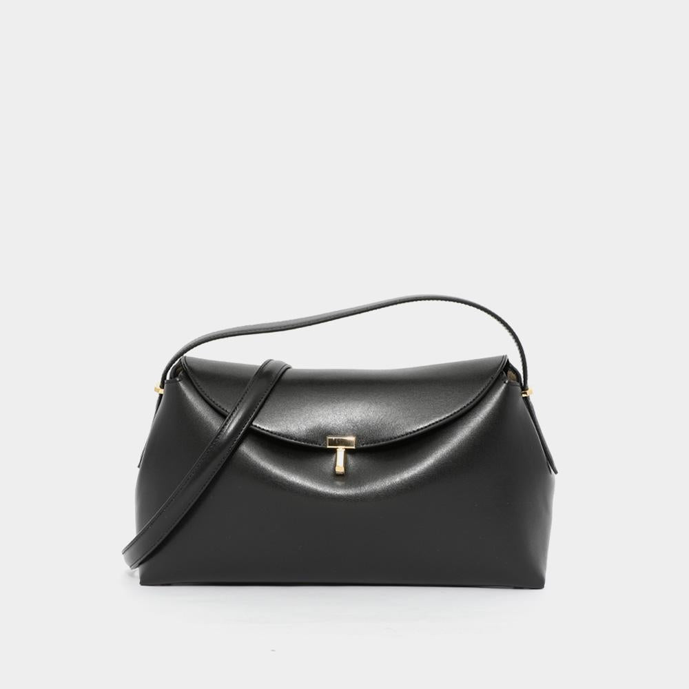Toteme T-Lock Top Handle Cow Leather Women’s Shoulder Bag WLGBG417 LE0025 001