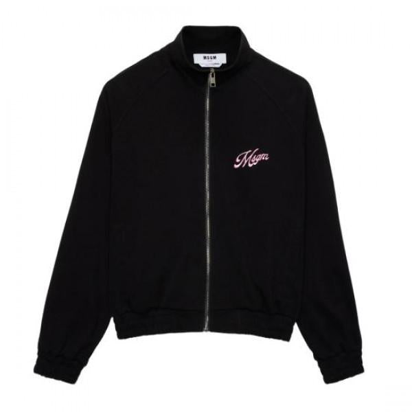 MSGM Italic Logo Sweat Zip-Up Hoodie