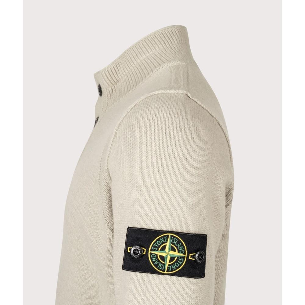 STONE ISLAND Lambswool Half-Zip Turtleneck Sweater Men Navy