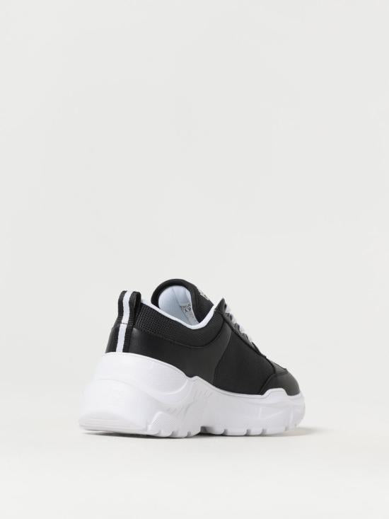 Versace White Leather Low-Top Sneakers 78YA3SC1ZSC52899 BLACK DOM