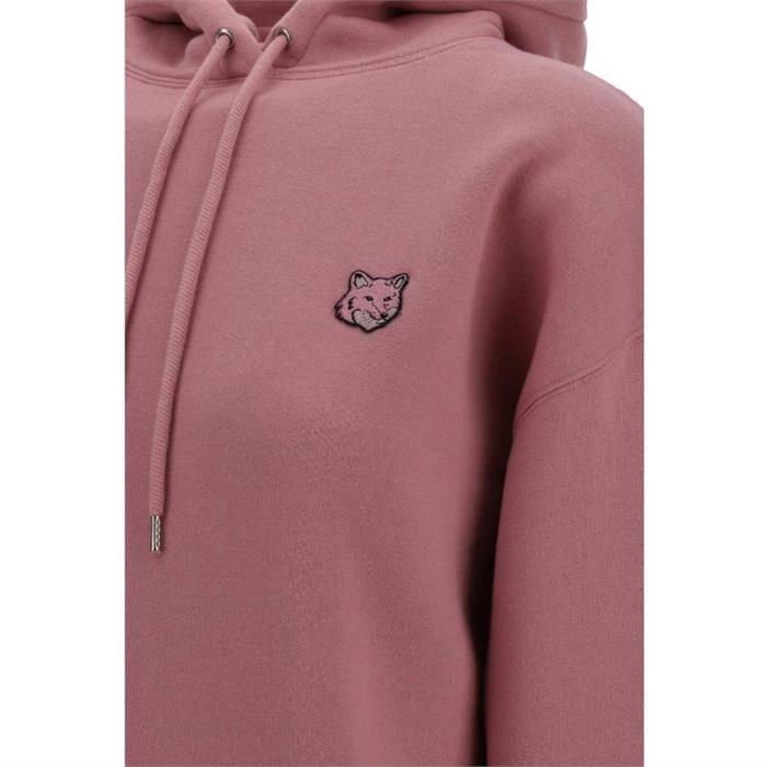 Maison Kitsune Fox Head Patch Hoodie Sweatshirt Pink Women’s