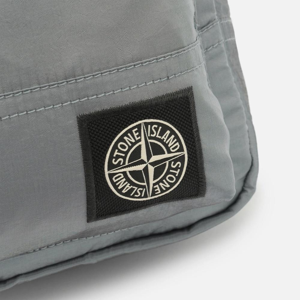 STONE ISLAND Logo Patch Crossbody Bag Black
