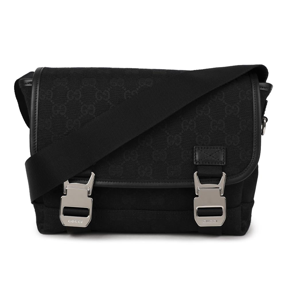 GUCCI GG Canvas Small Crossbody Bag Black 854745 FAE8V 1000